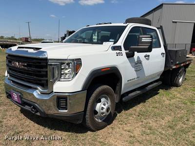 2021 GMC Sierra 3500 4X4 Crew Cab Flatbed Pickup Truck
