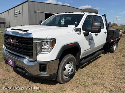 2021 GMC Sierra 3500 4X4 Crew Cab Flatbed Pickup Truck