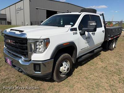 2021 GMC Sierra 3500 4X4 Crew Cab Flatbed Pickup Truck