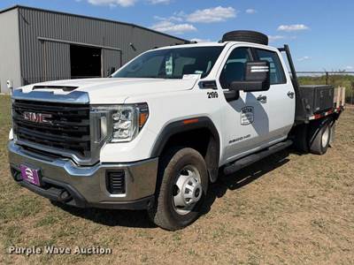 2021 GMC Sierra 3500 4X4 Crew Cab Flatbed Pickup Truck
