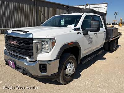 2021 GMC Sierra 3500HD 4X4 Crew Cab Flatbed Pickup Truck