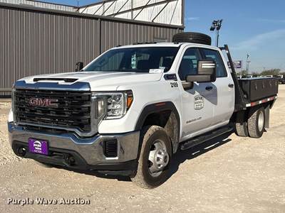 2021 GMC Sierra 3500HD 4X4 Crew Cab Flatbed Pickup Truck