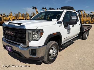 2021 GMC Sierra 3500HD 4X4 Crew Cab Flatbed Pickup Truck