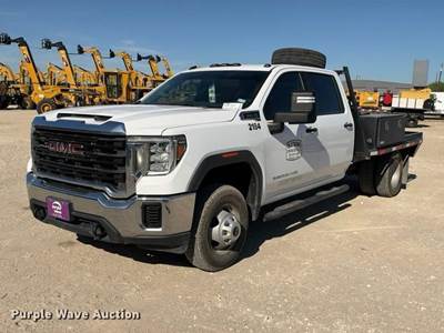 2021 GMC Sierra 3500HD 4X4 Crew Cab Flatbed Pickup Truck