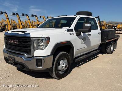 2021 GMC Sierra 3500 HD 4X4 Crew Cab Flatbed Pickup Truck