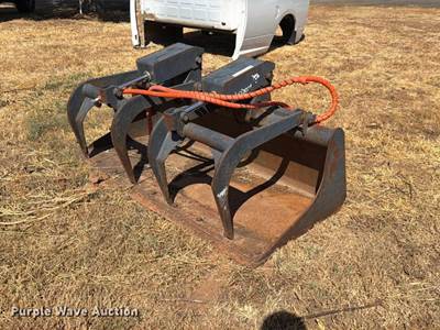 Bobcat Skid Steer Grapple Bucket, 70" Wide Bolt-On Cutting Edge