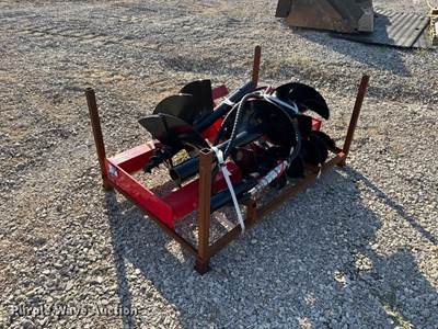 Unused GIYI Skid Steer Auger, 16"/12"/8"