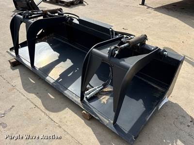 JCT 84" Skid Steer Grapple Bucket, Weld-On Cutting Edge