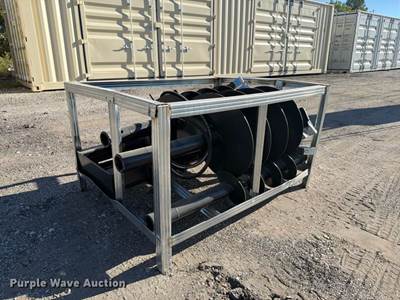 JCT Skid Steer 2" Hex Drive Auger Attachment with 19", 14" & 10" Bits