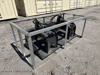 2026 LandHonor SGB-11-72W Skid Steer Grapple Bucket 73" Weld-On Cutting Edge