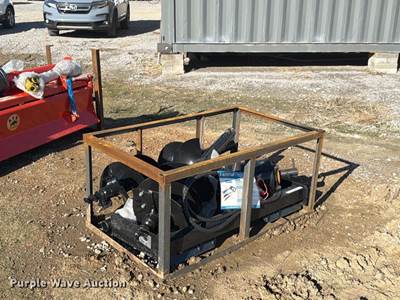 2026 Mower King SSECAG-Y Skid Steer Auger with 3 Bits 6" 12" 14"