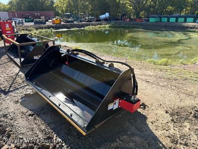 Raytree RMRB72 74" Skid Steer Power Rake Bucket, Bolt-On Cutting Edge