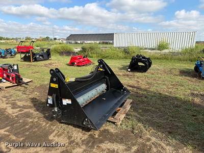 Raytree RPRB72 73" Skid Steer 6-IN-1 Power Rake Bucket