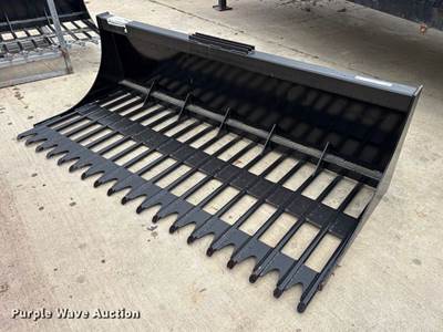 Used 2025 Skyway Skid Steer Rock Bucket, 78" Width