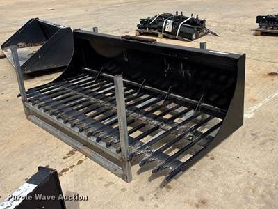 Used 2025 Skyway Skid Steer Rock Bucket, 78" Width