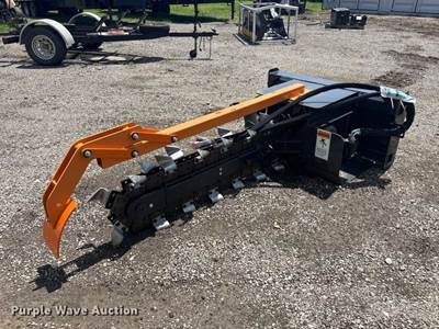 Used 2025 Wolverine TCR-12-48H Skid Steer Trencher, 54" Depth x 8" Width, DIRT/ROCK Teeth