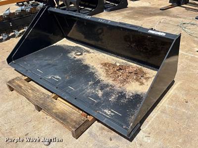 Used 2025 Wolverine TDB-11-66W 68" Low Profile Skid Steer Bucket, Bolt-On Cutting Edge