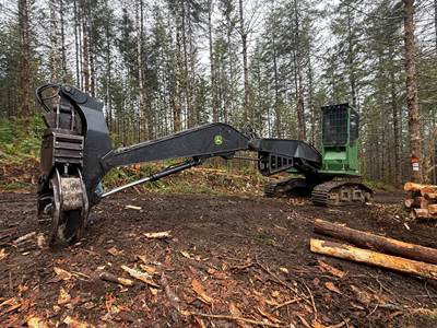 2012 John Deere 2954D Tracked Log Loader - Pierce 60" Grapple