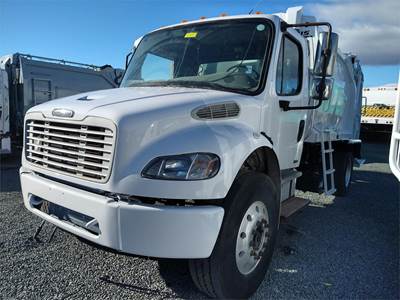 Freightliner M2 106 Side Load Garbage Truck - Mercedes-Benz, Automatic