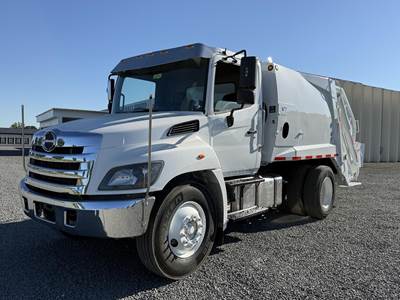 Hino 338 Side Load Garbage Truck - J08E-VB, Automatic