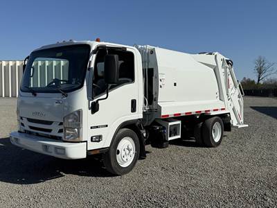 Isuzu NRR Side Load Garbage Truck - Automatic