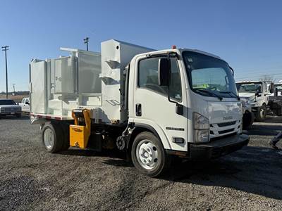 Isuzu NRR Side Load Garbage Truck - Automatic