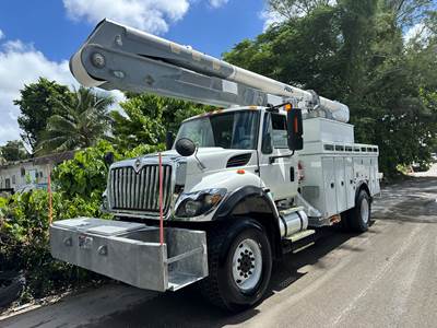 2014 International 7300 Altec AA55 Utility Bucket Truck 4X4