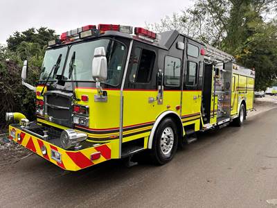 2014 E-One Typhoon 50’ Mid-Mount Teleboom Firetruck