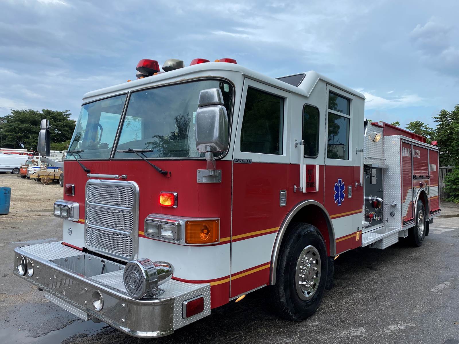 2003 Pierce Enforcer Pumper Fire Truck For Sale, 121,858 Miles Miami