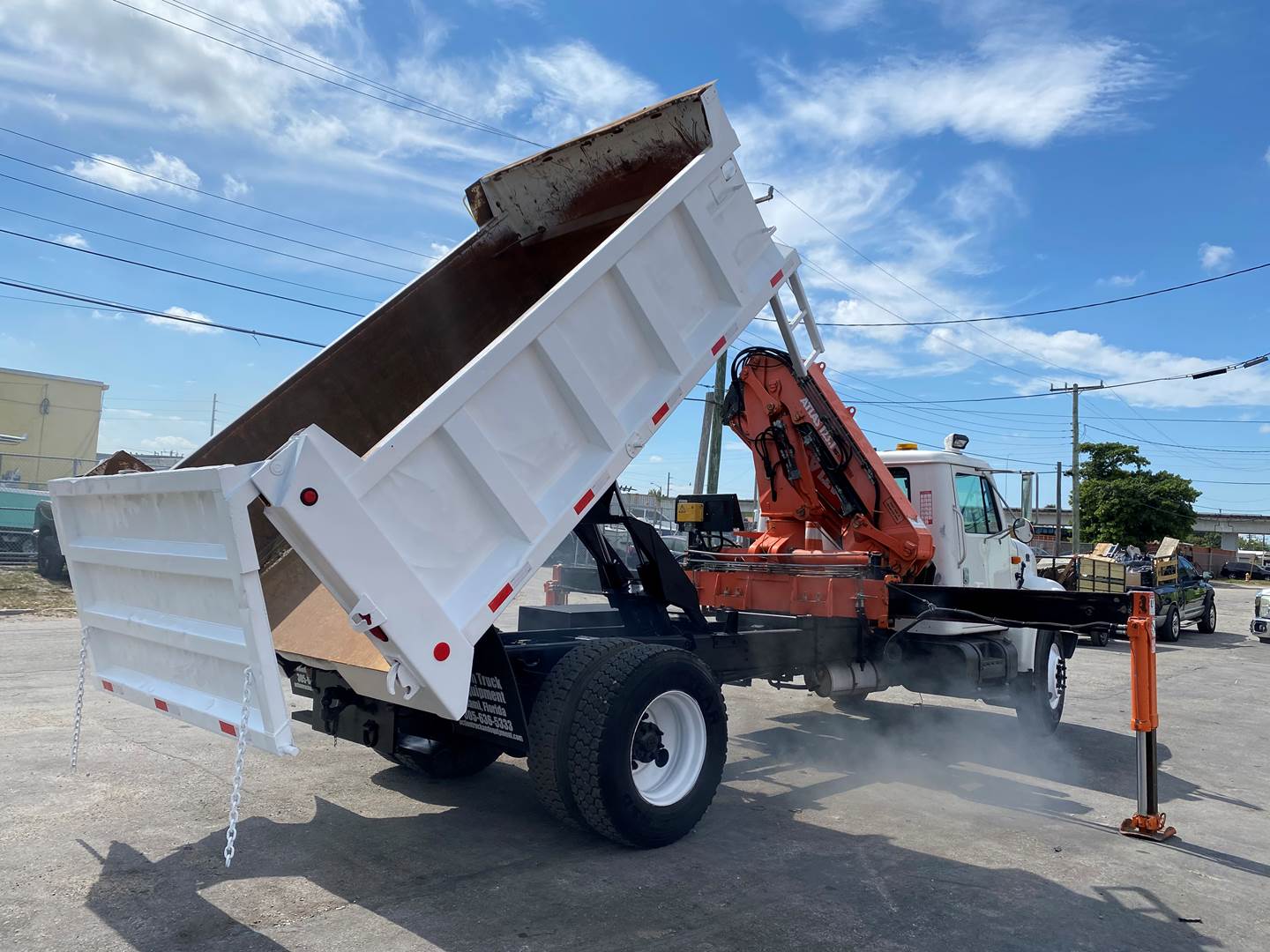 2001 International 4900 Atlas 125.1 Knuckle boom Dump Truck For Sale