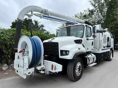 2014 Freightliner 114SD Vac-con Omnibus Vacuum JETTER COMBO TRUCK