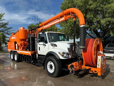 2016 International 7400 Vac-con Vacuum Jetter Combo Truck