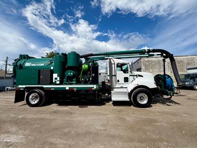 2014 Kenworth T4 Vac-Con Omnibus Combination Sewer Cleaner Truck