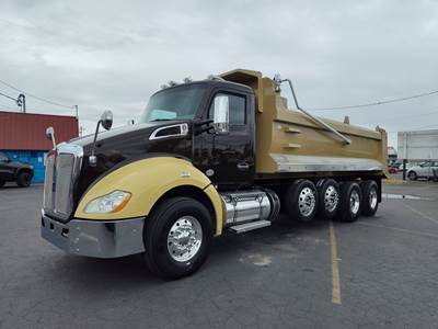 2019 Kenworth T680 Quad Axle Dump Truck - NEW 20' Dump Body - Lift Axles Tarping System with Speader, Chain Lockers, and more!