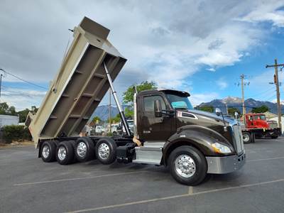 2019 Kenworth T680 Quad Dump Truck, (2 Lift Axles) New 20' Dump Body, 12 Spd Ultra Shift Trans, 455 H.P. Bed Warranty Included