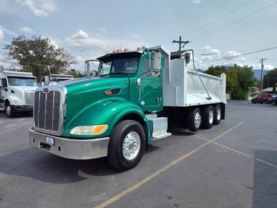 2011 Peterbilt 386 Tri-Axle Dump Truck, Elliptical Dump Body, Tarping System, Highlift Tailgate, Butt Plate.