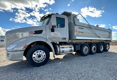 2019 Peterbilt 567 Quad Axle with NEW 20' Dump Body, Cummins ISX15, 500 HP, Endurant automated 12 Speed Automatic, Challmers Suspension.