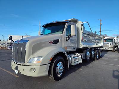 2019 Peterbilt 567, Quad Axle with NEW 20' Dump Body, Cummins ISX15, 500 HP, Endurant 12 Speed Automatic, Challmers Suspension.