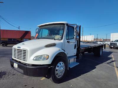 2011 Freightliner M2106 Single Axle, 26,000 G.V.W., Flatbed Truck, Stake Pockets, Platform Lift-gate.