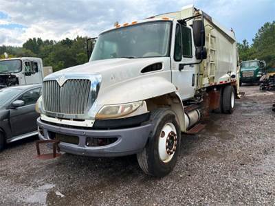 International 4400 Side Load Garbage Truck
