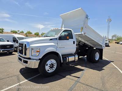 Ford F-650 Single Axle Dump Truck - 6.7L 300HP, 6 Speed Autoshift Automatic, 11' Dump