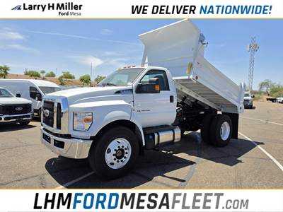 Ford F-650 Single Axle Dump Truck - 6.7L 300HP, 6 Speed Autoshift Automatic, 11' Dump