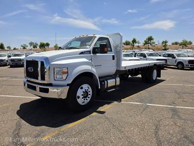 Ford F-650 18 ft Flatbed Truck - 300HP, 10 Speed Autoshift Automatic