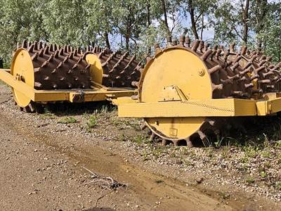 Unmarked 60x60 Sided by Side Double Drum Sheepfoot Walk / Tow Behind Compactor