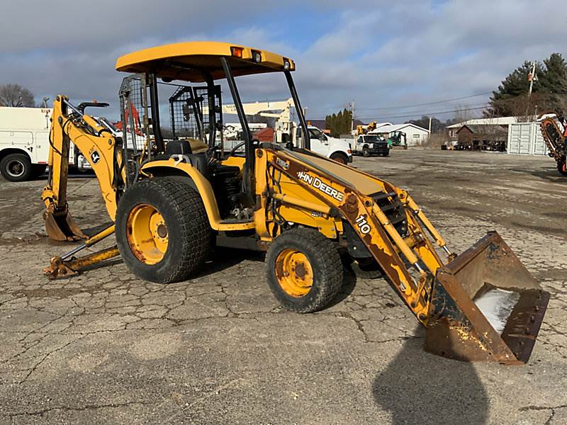 2008 John Deere 110 4x4 Tractor Loader Backhoe For Sale, 2,436 Hours South Beloit, IL SB488