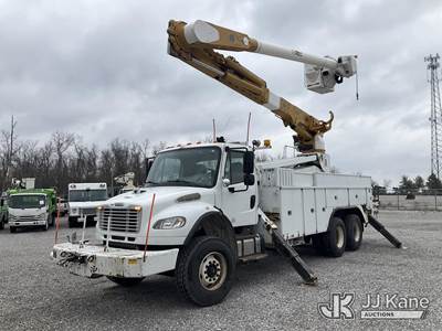 Altec AM55E68, 73 ft, Over-Center Material Handling Elevator Bucket Truck