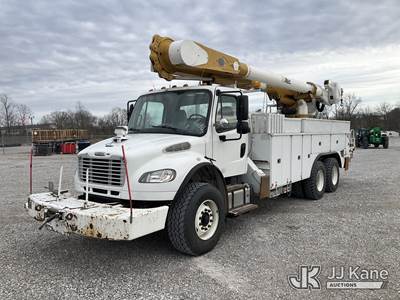 Altec AM55-E68, 73 ft, Over-Center Material Handling Elevator Bucket Truck