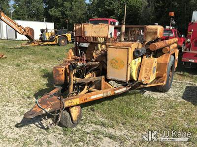 1978 Hogg Davis H135BEPBW Single Axle Underground Pulling Reel Cable Trailer