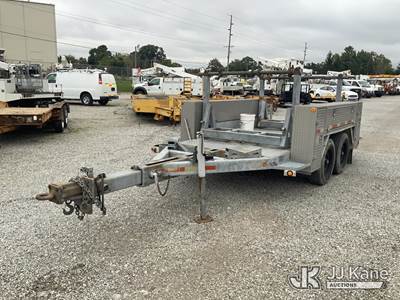 1999 Sauber 1529 T/A Galvanized Extendable Material/Reel Trailer