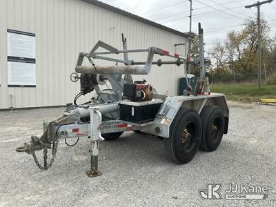 2001 Sauber 1536 Galvanized Hydraulic Self-Loading Reel Trailer